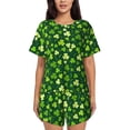 thumbnail image 1 of Sikiie Happy St. Patrick's day Womens Pajama Sets Short Sleeve Top With Pants Sleepwear 2 Piece Lounge SetSmall, 1 of 6