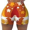 thumbnail image 1 of Sikiie Happy Thanksgiving Three Gnomes Print Workout Shorts Women Scrunch Butt Gym Shorts Seamless High Waist Tummy Control Yoga Biker Athletic Shorts, 1 of 5