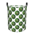 thumbnail image 1 of Sikiie Happy Watermelon Print Round Dirty Clothes Basket, Waterproof Standing Foldable Storage Basket, for Laundry Room, Bedroom, Bathroom Storage-Medium, 1 of 6
