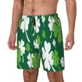 thumbnail image 1 of Sikiie Happy saint Patricks day Print Men's Double Layer Swimming Trunks, Adjustable Waistband and Pockets Sports Swimming Trunks, Beach Swimwear-XX-Large, 1 of 6