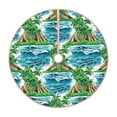 thumbnail image 1 of Sikiie Hawaii Palms Nativity Christmas Tree Skirt, Jesus Christian Winter Holiday Tree Mat Decoration(30-48IN)30", 1 of 6