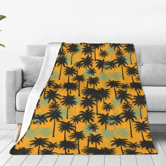 Sikiie Hawaii Palms Ultra-Soft Micro flannel Blanket Luxury All Seasons Warm Blanket for Bedding Sofa and Travel (4 sizes)-50"x40"