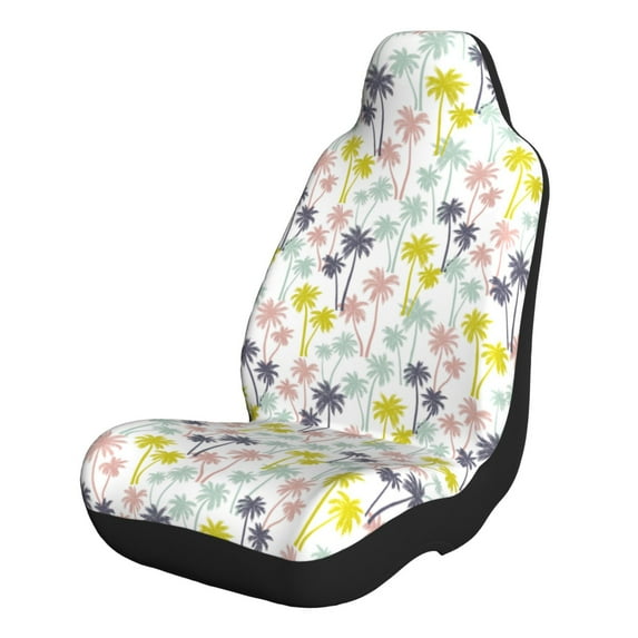 Sikiie Hawaiian Coconut Tree Car Seat Covers 2PCs Front Car Seat Covers Universal fit for Most Cars SUVs and Trucks-2 PCS