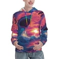 thumbnail image 1 of Sikiie Hawaiian Island Beach Shark Women's Casual Hoodies Long Sleeve Lightweight Pullover Tops Loose Sweatshirt-X-Large, 1 of 7