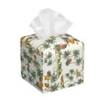 thumbnail image 1 of Sikiie Hawaiian Style Leather Tissue Box Cover Square, tissue box holder, Tissue Box with Bottom Belt-5.2”x5.2”x5.2”, 1 of 7
