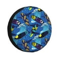 thumbnail image 1 of Sikiie Hawaiian Style PVC Leather Spare Tire Wheel Cover Spare Tire Cover, for Car Truck SUV Camper Trailer Universal Fit(14-17in)-16 inch, 1 of 6
