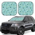 thumbnail image 1 of Sikiie Hawaiian Style Print Foldable Car Windshield Sun Visor, Car Window Sunshade Suitable for Sedan, SUV and Truck Car Accessories-Large, 1 of 6
