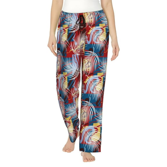 Sikiie Hawaiian Style Women’s Ultra-Soft Comfy Lounge Pants Sleepwear Comfy Lounge Pants Drawstring Sleep Bottoms with PocketsXX-Large