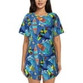 thumbnail image 1 of Sikiie Hawaiian Style Womens Pajama Sets Short Sleeve Top With Pants Sleepwear 2 Piece Lounge SetMedium, 1 of 6