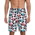 thumbnail image 1 of Sikiie Heart Panda Mens Pajama Shorts, Lightweight Lounge Pant with Pockets Soft Sleep Pj Shorts for Men4X-Large, 1 of 6