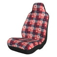 Sikiie Heart Plaid Car Seat Covers 2PCs Front Car Seat Covers Universal