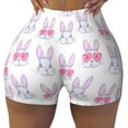thumbnail image 1 of Sikiie Heart Rabbit Print Workout Shorts Women Scrunch Butt Gym Shorts Seamless High Waist Tummy Control Yoga Biker Athletic Shorts, 1 of 5