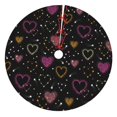 thumbnail image 1 of Sikiie Heart and Stars 30-48 inches {designName} Print Christmas Tree Skirt Snowman Xmas Tree Skirt with Edge Christmas Decorations for Holiday Party36", 1 of 7