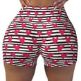 thumbnail image 1 of Sikiie Hearts And Lines Print Workout Shorts Women Scrunch Butt Gym Shorts Seamless High Waist Tummy Control Yoga Biker Athletic Shorts, 1 of 5