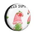 thumbnail image 1 of Sikiie Hello Summer Gnome PVC Leather Spare Tire Wheel Cover Spare Tire Cover, for Car Truck SUV Camper Trailer Universal Fit(14-17in)-17 inch, 1 of 6