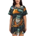thumbnail image 1 of Sikiie Hip-Hop Duck Womens Pajama Sets Short Sleeve Top With Pants Sleepwear 2 Piece Lounge SetXX-Large, 1 of 6