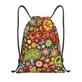 thumbnail image 1 of Sikiie Hippie Peace Love Drawstring Backpack Drawstring Bags, Draw String Back Bag for Sports, Gym, Travel, Swimming, Beach-Medium, 1 of 6