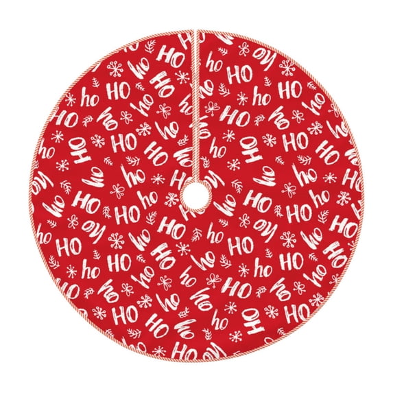 Sikiie Hohoho Christmas Tree Skirt, Christmas Tree Decorations, Christmas Decor, Tree Mat Decoration(30-48IN)-30"