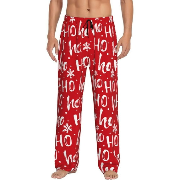 Sikiie Hohoho Pajama Pants Men, PJ Bottoms, Sleep & Lounge Pants-XX-Large