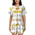 thumbnail image 1 of Sikiie Home Cooking Womens Pajama Sets Short Sleeve Top With Pants Sleepwear 2 Piece Lounge SetX-Large, 1 of 6