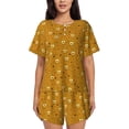 thumbnail image 1 of Sikiie Honey Bee Gnomes Womens Pajama Sets Short Sleeve Top With Pants Sleepwear 2 Piece Lounge SetMedium, 1 of 6