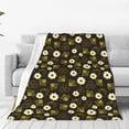 thumbnail image 1 of Sikiie Honey Bees With Flowers Ultra-Soft Micro flannel Blanket Luxury All Seasons Warm Blanket for Bedding Sofa and Travel (4 sizes)-40"x30", 1 of 7