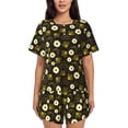 thumbnail image 1 of Sikiie Honey Bees With Flowers Womens Pajama Sets Short Sleeve Top With Pants Sleepwear 2 Piece Lounge SetXX-Large, 1 of 6