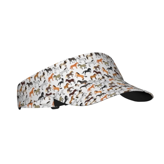 Sikiie Horse Sun Visor Hat Adjustable Velcro Golf Visor Sports Sunscreen Visor Hat for Outdoor Activities