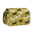 thumbnail image 1 of Sikiie Horsemen In Horseraces Print Flip Double-layer Pencil Case, All-purpose Stationery Bag for Study and Office, Zipper Design, Unisex, 1 of 7