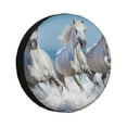 thumbnail image 1 of Sikiie Horses Running Through The Water PVC Leather Spare Tire Wheel Cover Spare Tire Cover, for Car Truck SUV Camper Trailer Universal Fit(14-17in)-16 inch, 1 of 6
