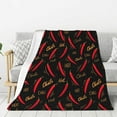 thumbnail image 1 of Sikiie Hot Chili Cozy Flannel Fleece Throw Blanket: Lightweight & Thick for All Seasons - Perfect for Women, Men, & Kids"60"x50", 1 of 6