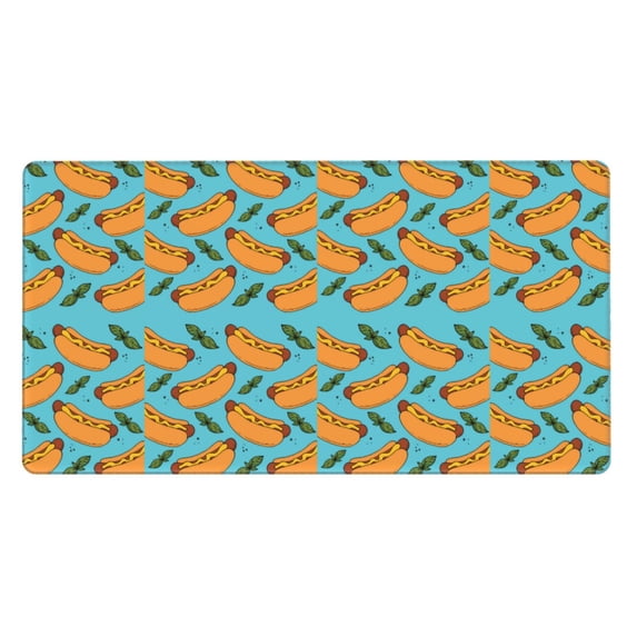 Sikiie Hot Dog 5 Mouse Pad, 16x29.5 Mousepad Desk Mat in Anti-Slip Rubber Mousepads Mat for Game Office Laptop Computer