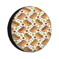 thumbnail image 1 of Sikiie Hot Dog 7 PVC Leather Spare Tire Wheel Cover Spare Tire Cover, for Car Truck SUV Camper Trailer Universal Fit(14-17in)-17 inch, 1 of 6