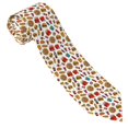 Sikiie Hot Dog Pizza Mens Tie Pocket Square Formal Neckties