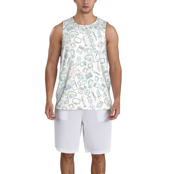 Sikiie Household Appliances Basketball Jersey Reversible Men's Mesh Athletic Sports Shirts Training Practice S-4XLSmall