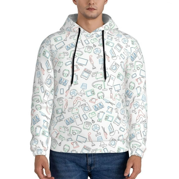 Sikiie Household Appliances Men's Hoodie, Essentials Hoodie, Sweatshirt, Pullover Hooded Sweatshirt for Men-X-Large
