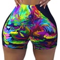 thumbnail image 1 of Sikiie Howling Wolf Print Workout Shorts Women Scrunch Butt Gym Shorts Seamless High Waist Tummy Control Yoga Biker Athletic Shorts, 1 of 5