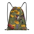 thumbnail image 1 of Sikiie Humming Bird Drawstring Backpack Drawstring Bags, Draw String Back Bag for Sports, Gym, Travel, Swimming, Beach-Small, 1 of 6
