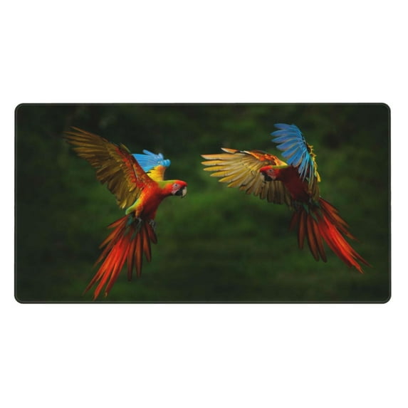 Sikiie Hybrid Parrot in the Forest Mouse Pad, 16x29.5 Mousepad Desk Mat in Anti-Slip Rubber Mousepads Mat for Game Office Laptop Computer