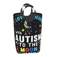 thumbnail image 1 of Sikiie I Love With Autism To The Moon And Back Square Laundry Bag Large Collapsible Dirty Clothes Bags With Handles Waterproof Essentials Storage For College Dorm, Family, 1 of 5