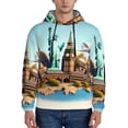 thumbnail image 1 of Sikiie Iconic Global Landmarks Men's Hoodie, Essentials Hoodie, Sweatshirt, Pullover Hooded Sweatshirt for Men-Medium, 1 of 7