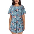 thumbnail image 1 of Sikiie Independence With Gnome Womens Pajama Sets Short Sleeve Top With Pants Sleepwear 2 Piece Lounge SetX-Large, 1 of 6