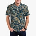 thumbnail image 1 of Sikiie Indian Paisley 2 Print Men's Short-sleeved POLO Shirts, Button-down Shirts and T-shirts are Suitable for Vacation, Leisure and Business-Medium, 1 of 6