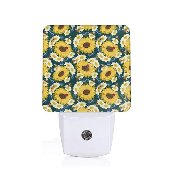 Sikiie Insects Of Flowers Led Night Light, Warm White,Cool White Lights for Bathroom,Hallway,Bedroom, Kids Room-US