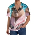 thumbnail image 1 of Sikiie Island Vacation Guinea Pig Men's Wrinkle Free Untucked Cuban Shirt Business Casual Button Down Shirts Short Sleeve ShirtXX-Large, 1 of 5