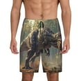 thumbnail image 1 of Sikiie Jungle Dinosaur Mens Pajama Shorts, Lightweight Lounge Pant with Pockets Soft Sleep Pj Shorts for MenMedium, 1 of 6