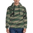 thumbnail image 1 of Sikiie Jungle Green Camo USA Flag Men's Hoodie, Essentials Hoodie, Sweatshirt, Pullover Hooded Sweatshirt for Men-Large, 1 of 7
