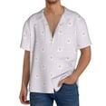 thumbnail image 1 of Sikiie Kawaii Cat Paw Men's Wrinkle Free Untucked Cuban Shirt Business Casual Button Down Shirts Short Sleeve ShirtX-Large, 1 of 5