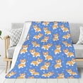 thumbnail image 1 of Sikiie Kawaii Corgi Cozy Flannel Fleece Throw Blanket: Lightweight & Thick for All Seasons - Perfect for Women, Men, & Kids"60"x50", 1 of 6