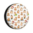 thumbnail image 1 of Sikiie Kawaii Shiba Dog PVC Leather Spare Tire Wheel Cover Spare Tire Cover, for Car Truck SUV Camper Trailer Universal Fit(14-17in)-16 inch, 1 of 6